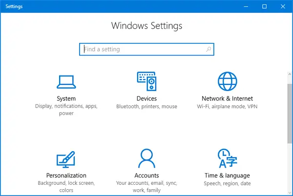 How to Open Windows Settings in Windows 10