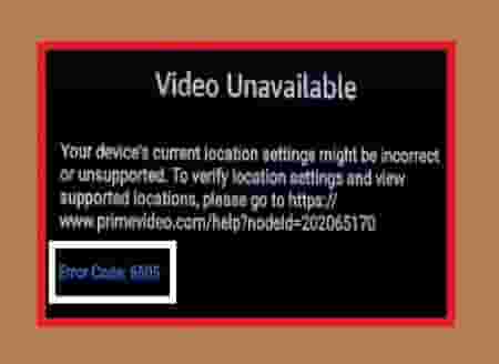 How to Fix Amazon Prime Error Code 5505