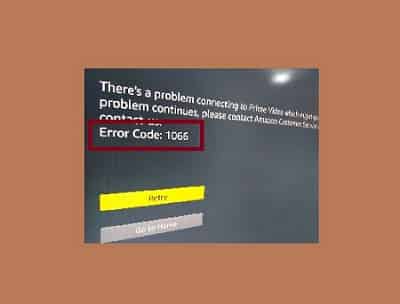 Amazon Prime Error Code 1066