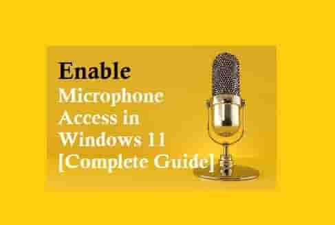 Enable Access of Microphone in Windows 11