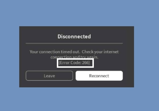Roblox Error Code 266