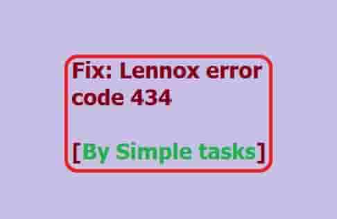 Lennox error code 434