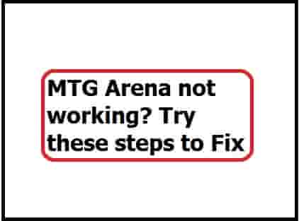 MTG Arena not working