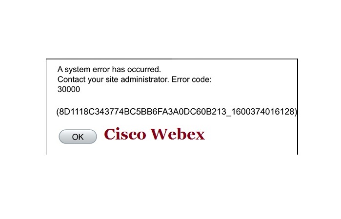 WebEx Error Code 30000