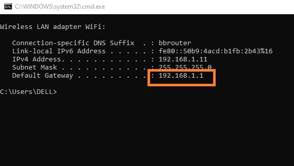 Your Router's IP Address