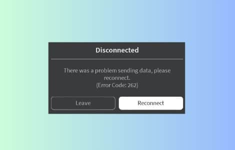 Roblox error code 262