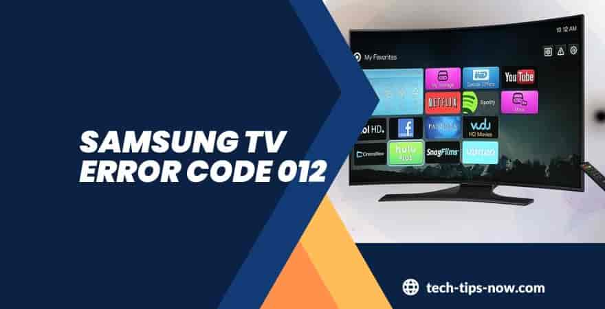 Fix Samsung TV error code 012