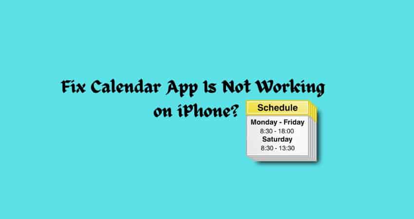 Fix Calendar App Is Not Working on iPhone