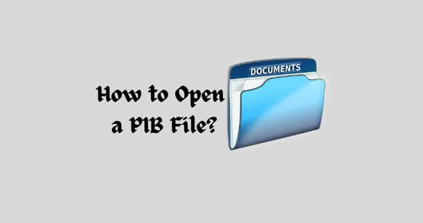 How to Open  a PIB File
