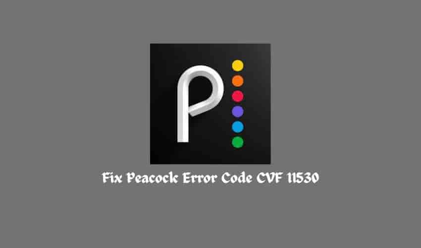 Fix Peacock Error Code CVF 11530