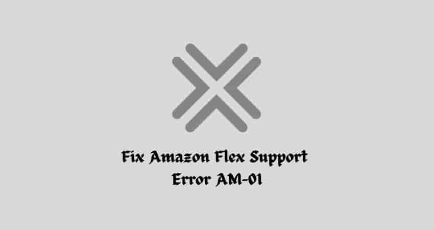 Fix Amazon Flex Support Error AM-01