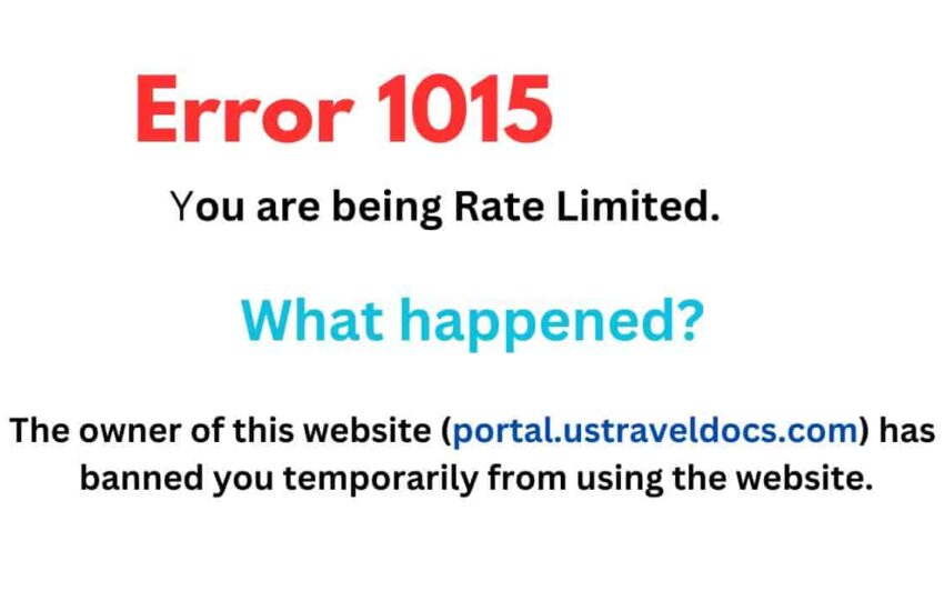 Fix USTravelDocs Error Code 1015
