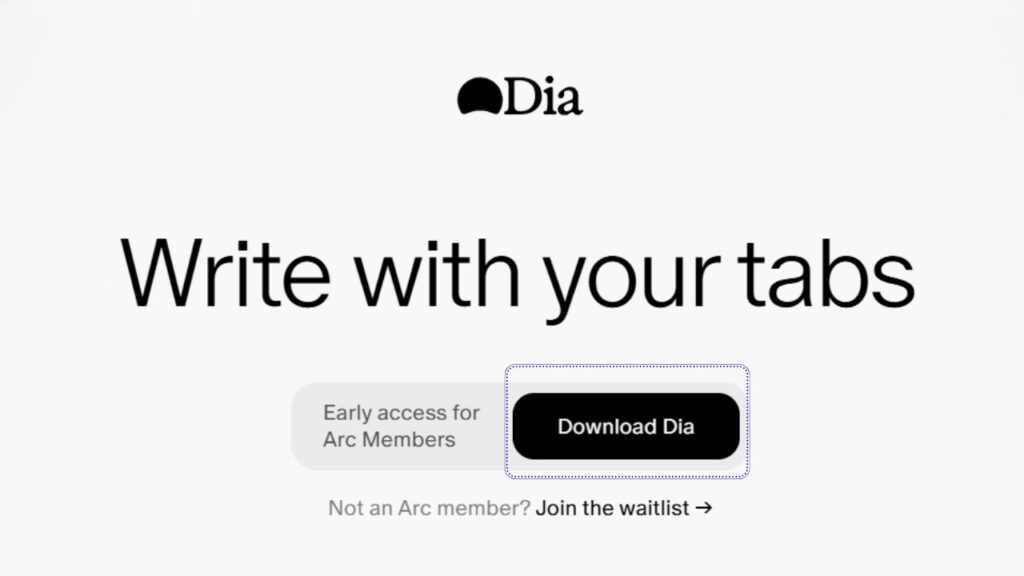 Dia AI Browser for Windows