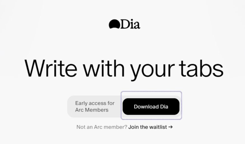 Dia AI Browser for Windows