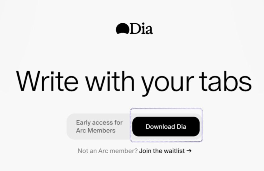 Dia AI Browser for Windows