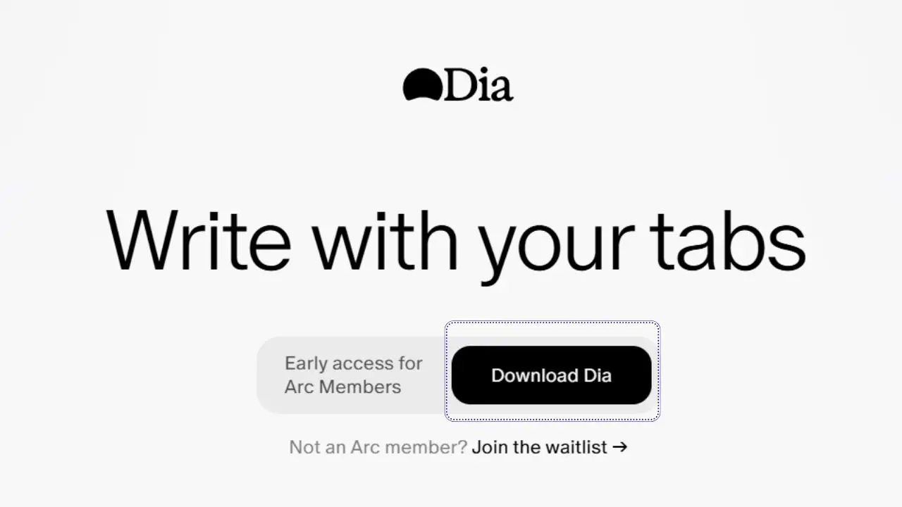 Dia AI Browser for Windows