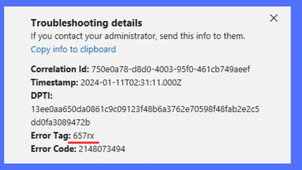 Error Code 657rx
