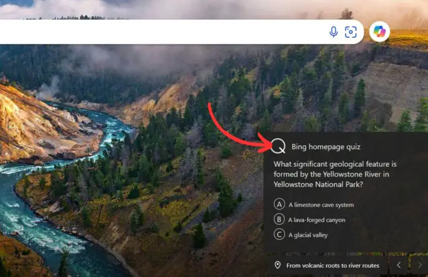 Bing Homepage Quiz