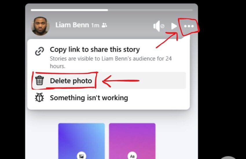 Delete a Facebook Story