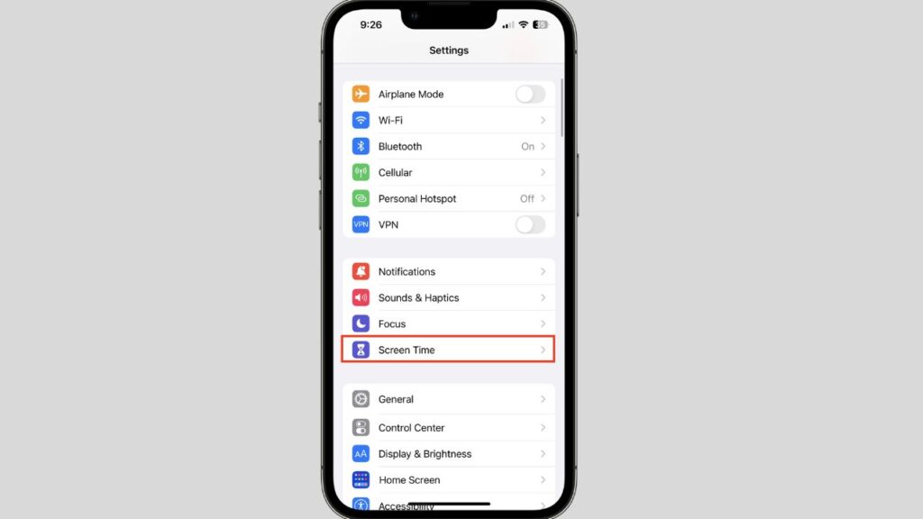 Review Screen Time Settings