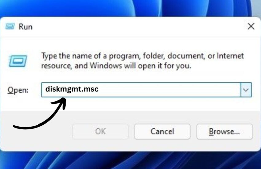Open Disk Management in Windows 1110