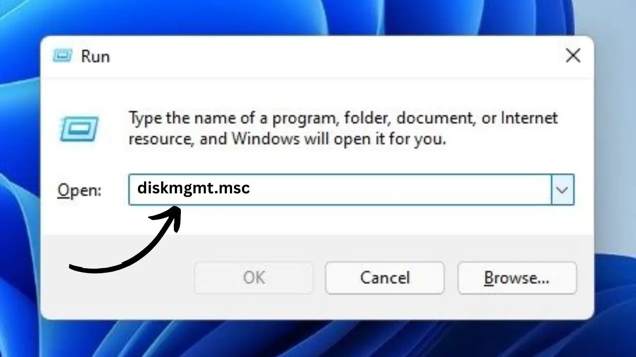 Open Disk Management in Windows 1110
