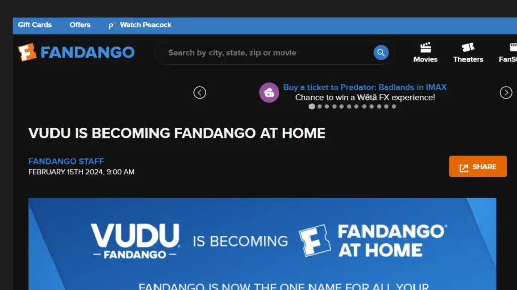 fandango at home