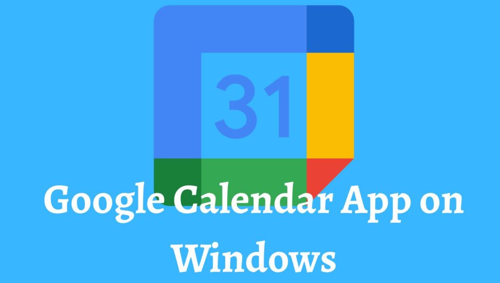 google calendar app on windows