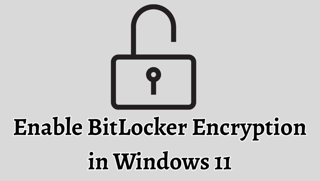 Enable BitLocker Encryption in Windows 11
