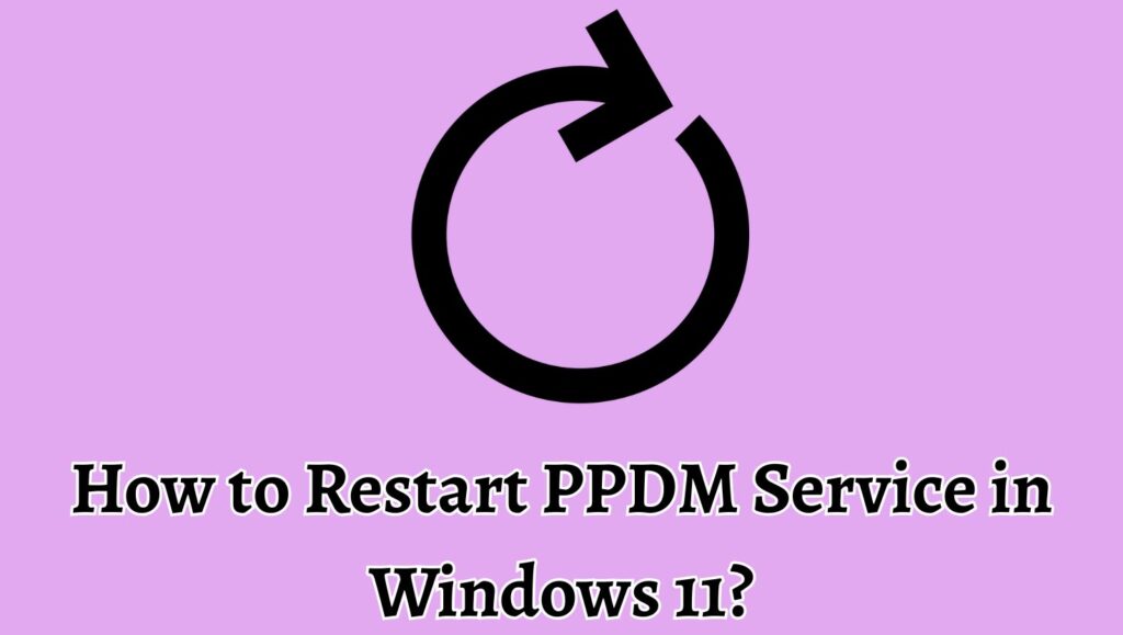 How to Restart PPDM Service in Windows 11