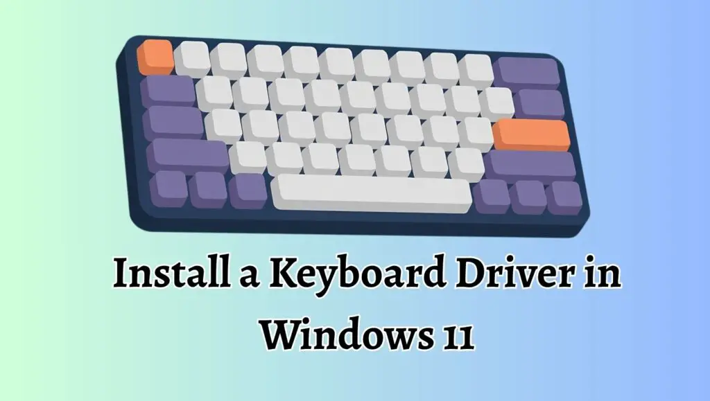 Install a Keyboard Driver in Windows 11