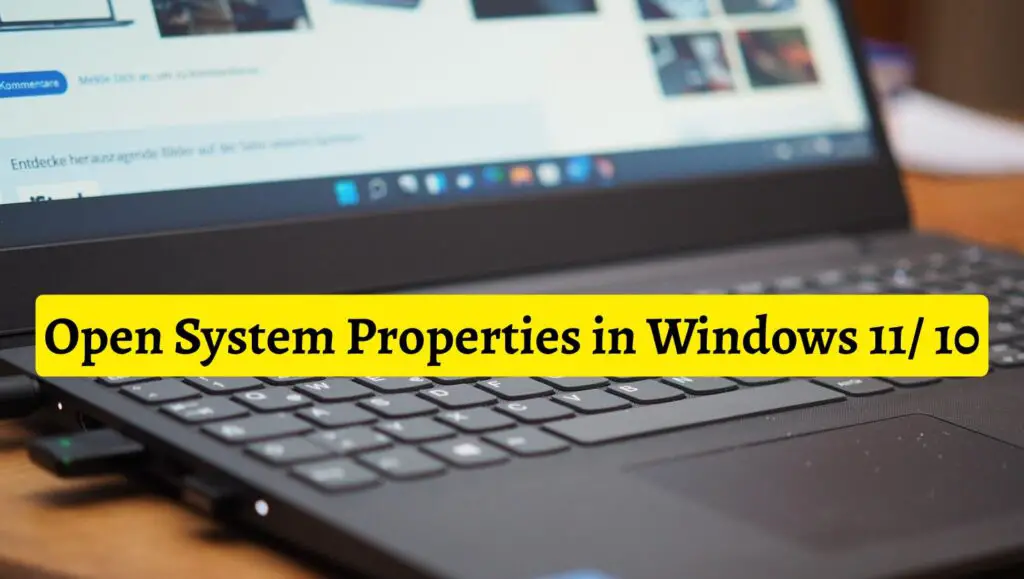 Open System Properties in Windows 11/10