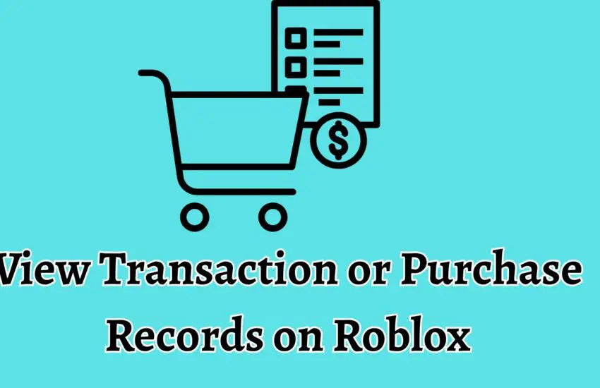View Transaction or Purchase Records on Roblox