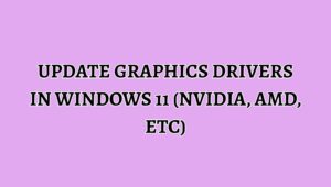 How to Update Graphics Drivers in Windows 11 (NVIDIA, AMD, etc)